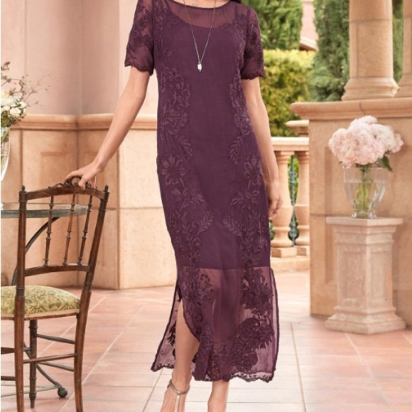 Sundance The Divine Ms. Brooks Sheer Embroidered Maxi Dress - Picture 1 of 6